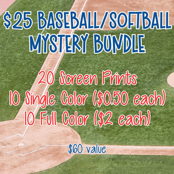 RTS Baseball/Softball Mystery Screen Print Transfer Bundle