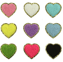 Load image into Gallery viewer, 1&quot; Heart Chenille Iron One Patch
