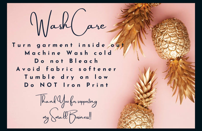 Gold Pineapple 4x6 Care Card- 20 Pack