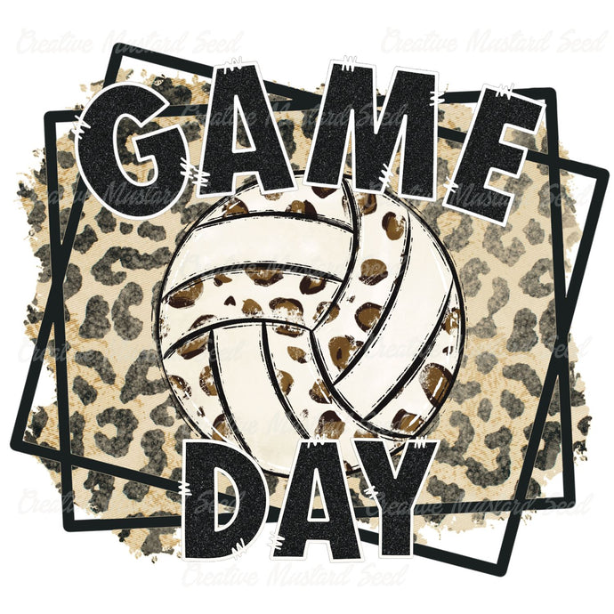 Leopard Game Day Leopard Volleyball | Digital Download