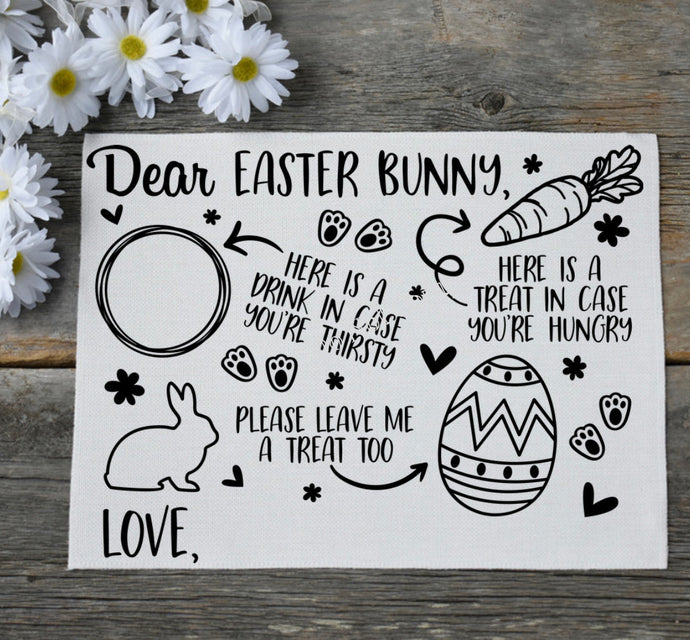 PO SHIPS 3/16 Screen Print Transfer | Easter Bunny Placemat