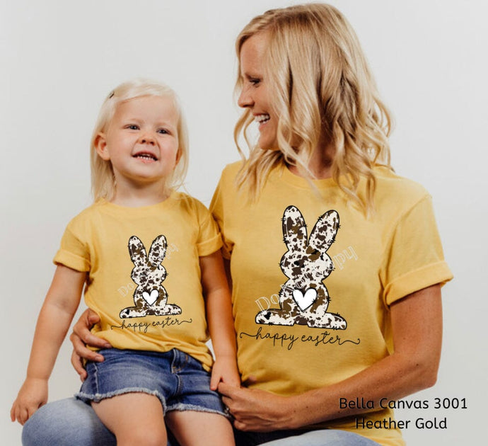 PO SHIPS 3/8 Screen Print Transfer | Cowhide Bunny | Adult and Youth (HIGH HEAT)