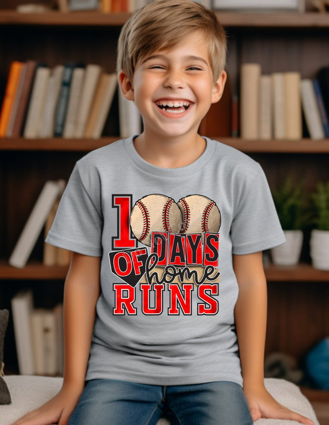 100 Days of Home Runs Baseball DTF Transfer (300 HOT PEEL) | Ships 3-7 Business Days