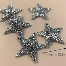 Load image into Gallery viewer, RTS 1.5&quot; Rhinestone Star Chenille Iron On Patch
