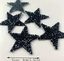 Load image into Gallery viewer, RTS 1.5&quot; Rhinestone Star Chenille Iron On Patch
