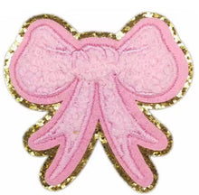 Load image into Gallery viewer, RTS Chenille Bow 2.5&quot; Iron On Patch
