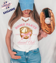 Load image into Gallery viewer, RTS Clear Film Screen Print Transfer | Coquette Home Plate Baseball Social Club (325 HOT Peel)

