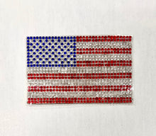 Load image into Gallery viewer, RTS Rhinestone USA Flag 3.5&quot; Iron On Patch

