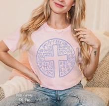 Load image into Gallery viewer, RTS Screen Print Transfer | He Is Risen Typography Lavender | Adult | Youth (325 Hot Peel)
