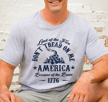 Load image into Gallery viewer, RTS Screen Print Transfer | Land Of the Free Don&#39;t Tread On Me NAVY BLUE (325 Hot Peel)
