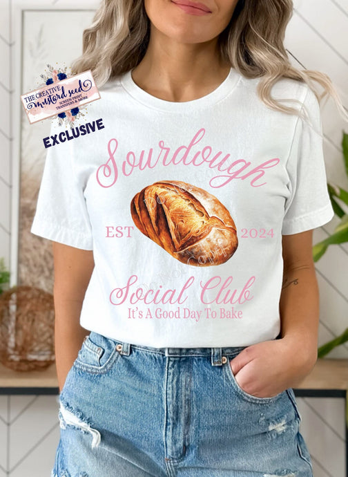 Sourdough Social Club Good Day To Bake DTF Transfer (300 HOT PEEL) | Ships 3-7 Business Days