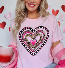 Load image into Gallery viewer, Valentine Pink Leopard Heart DTF Transfer (300 HOT PEEL) | Ships 3-7 Business Days
