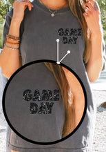 Load image into Gallery viewer, Black Sequin Game Day DTF Transfer (300 HOT PEEL) | Ships 3-7 Business Days
