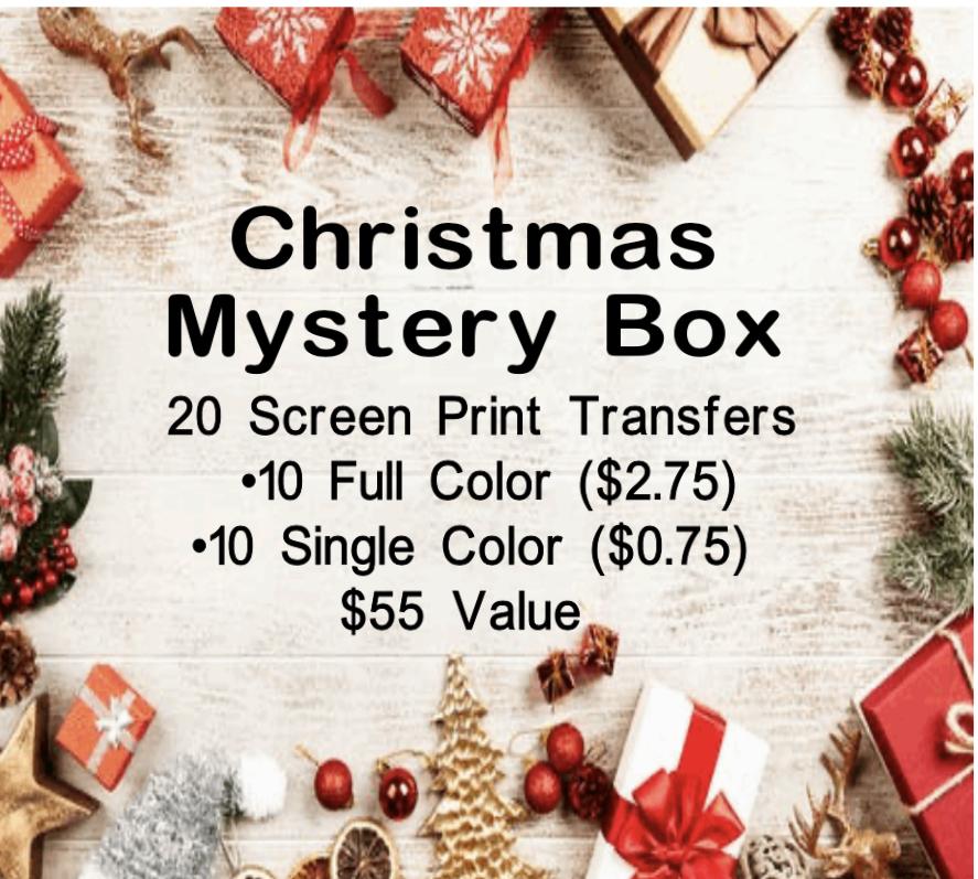 Christmas Mystery Screen Print Transfer Box