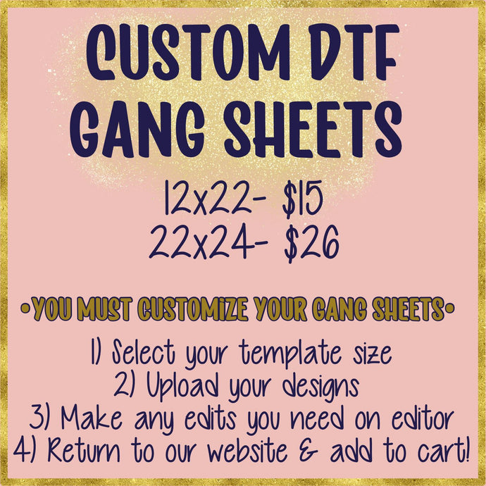 Custom DTF Gang Sheet Transfers | Ships 5-7 Business Days