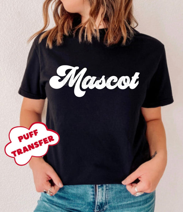 Custom ONE color Mascot PUFF | Screen Print Transfer | Ships in 5-7 business days