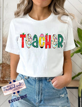 Load image into Gallery viewer, Customizable School Print Teacher Name DTF | Ships In 5-10 Business Days
