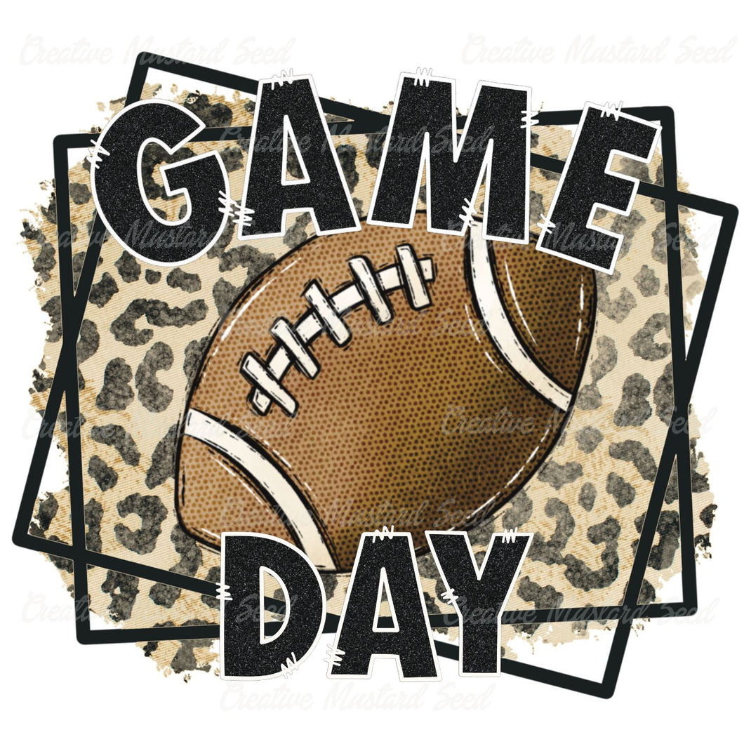 Leopard Game Day Football | Digital Download