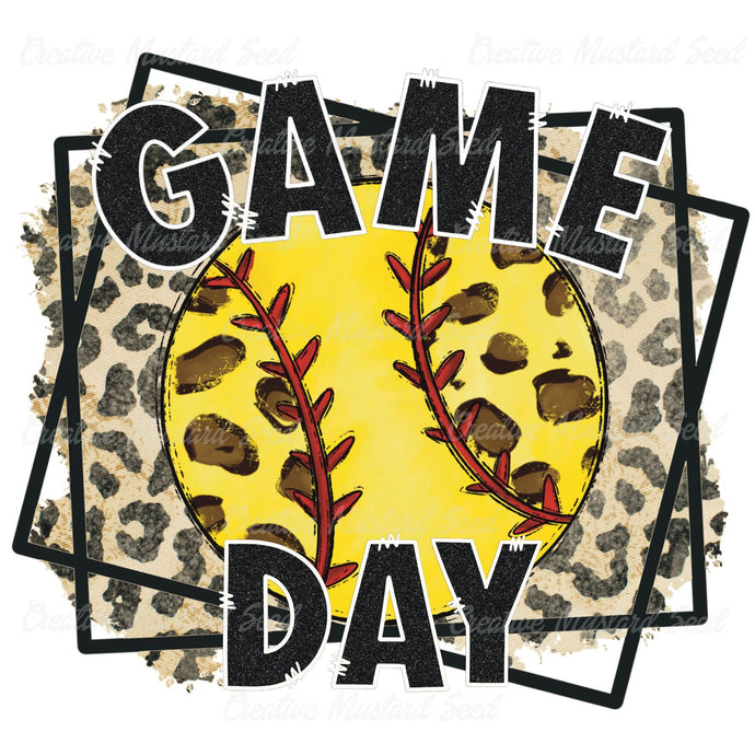 Leopard Game Day Leopard Softball | Digital Download