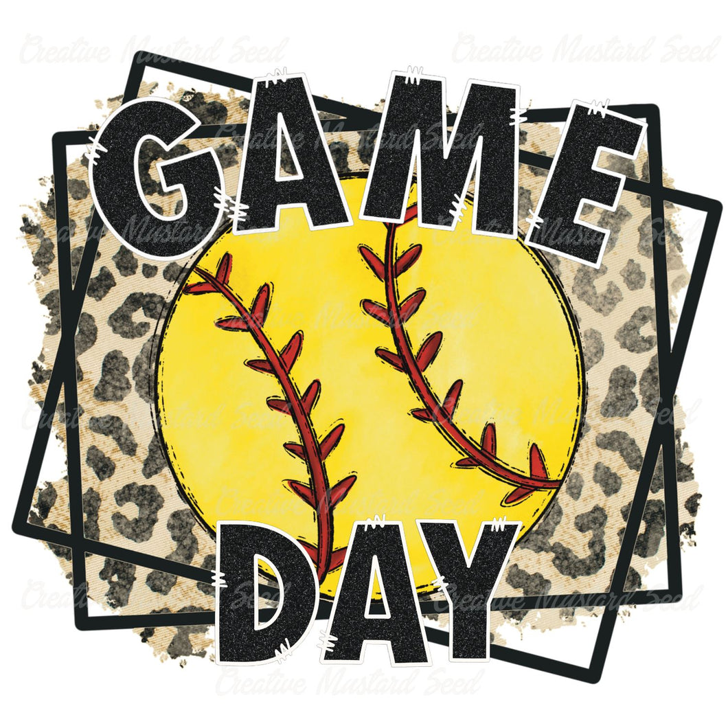 Leopard Game Day Softball | Digital Download