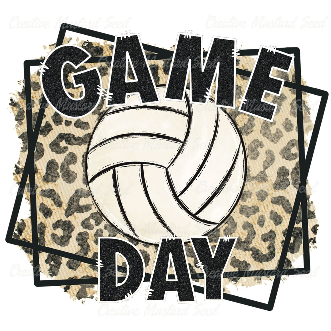 Leopard Game Day Volleyball | Digital Download
