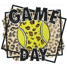 Load image into Gallery viewer, Leopard Tennis Game Day DTF Transfer (300 HOT PEEL) | Ships 3-7 Business Days
