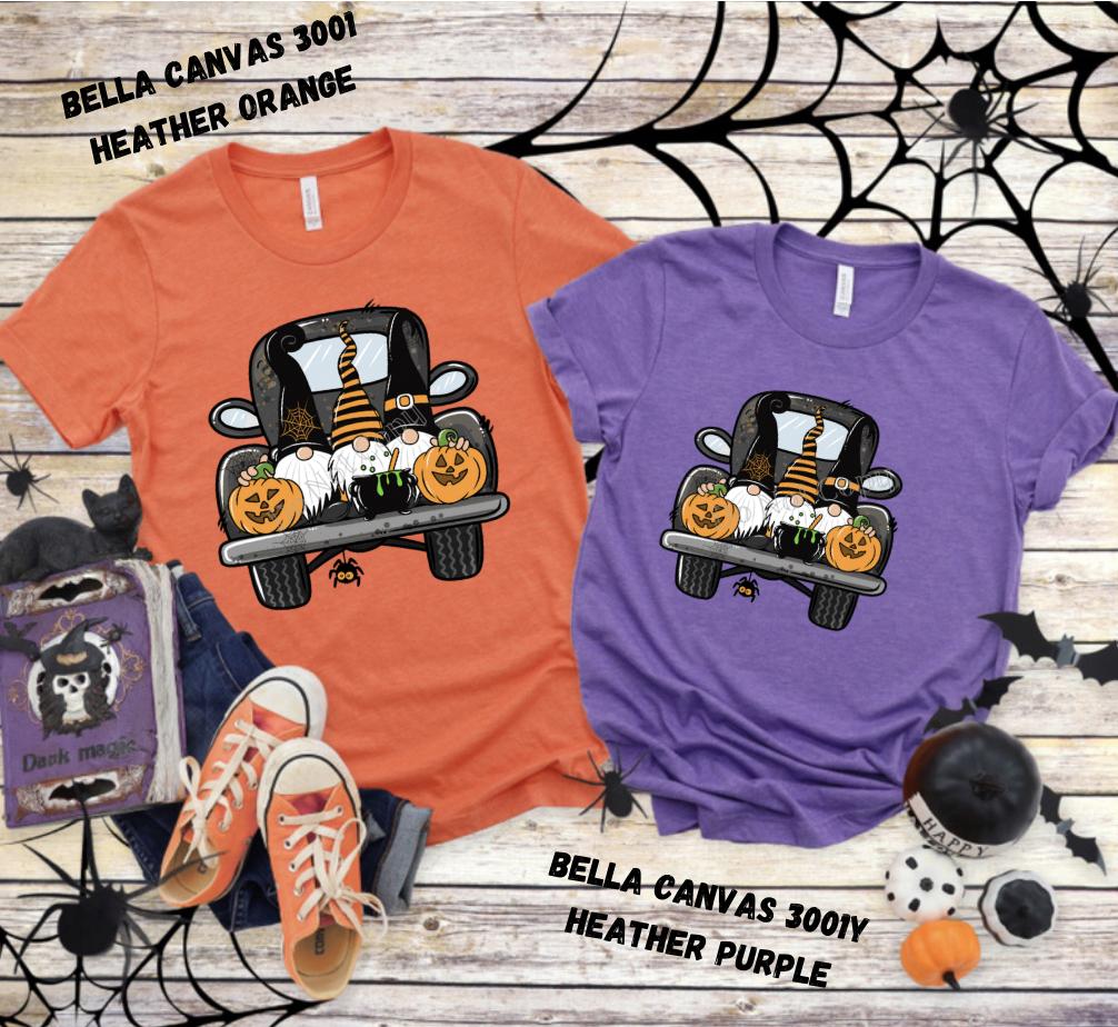 PO Screen Print Transfer | Halloween Gnome Truck | Adult and Youth (HIGH HEAT)