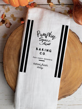 Load image into Gallery viewer, PO SHIPS 10/13 Screen Print Transfer | Pumpkin Spice Baking Co Tea Towel
