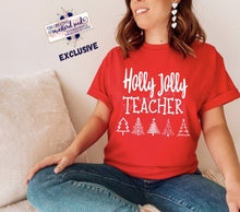 Load image into Gallery viewer, PO SHIPS 11/10 Screen Print Transfer | Holly Jolly Teacher
