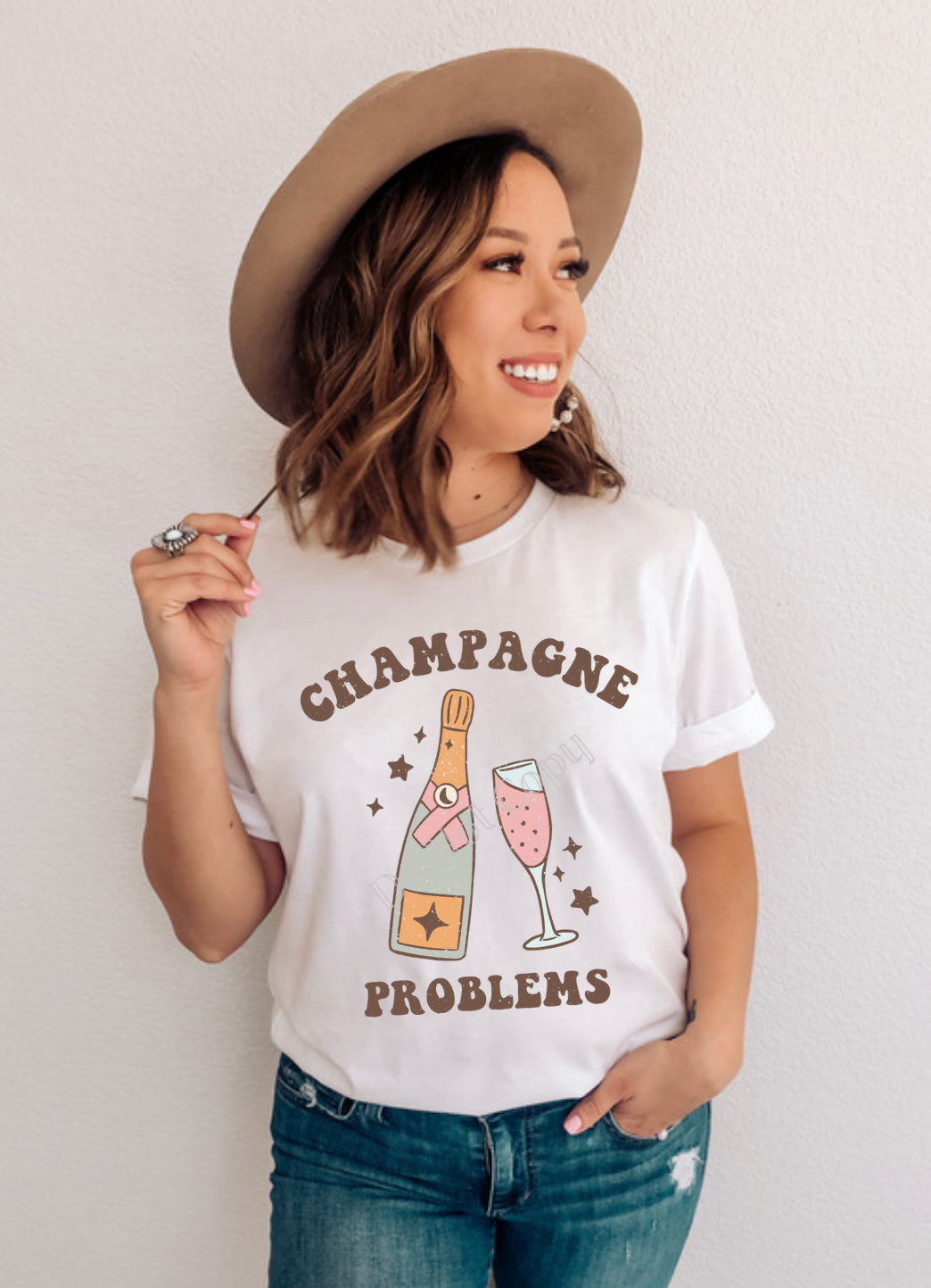 PO SHIPS 11/16 Screen Print Transfer | Champagne Problems (HIGH HEAT)