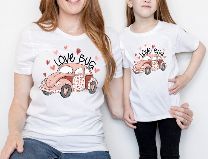 PO SHIPS 1/5 Screen Print Transfer | Love Bug | Adult and Youth (HIGH HEAT)
