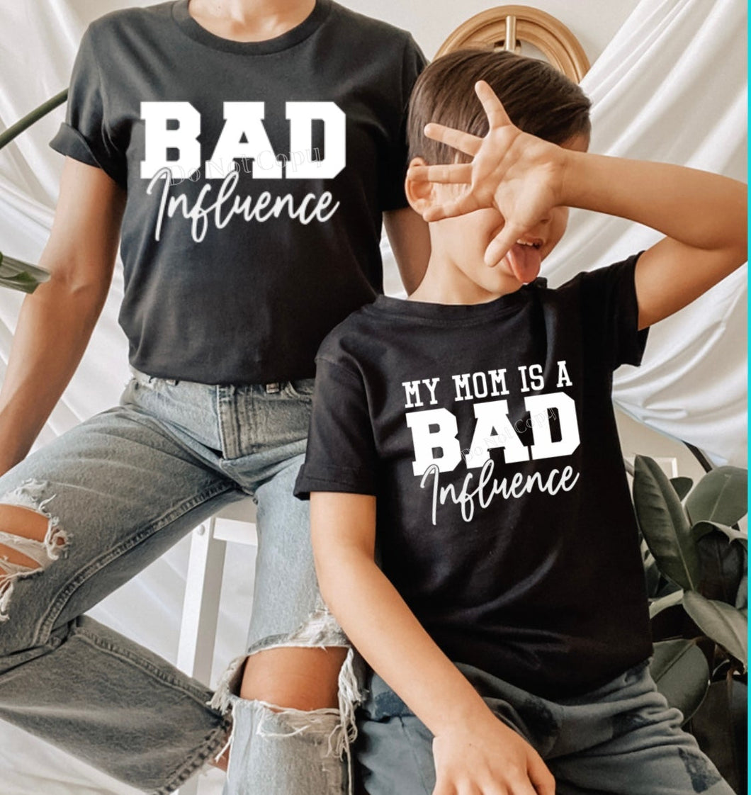 PO SHIPS 2/2 Screen Print Transfer | Bad Influence | Mom and Me