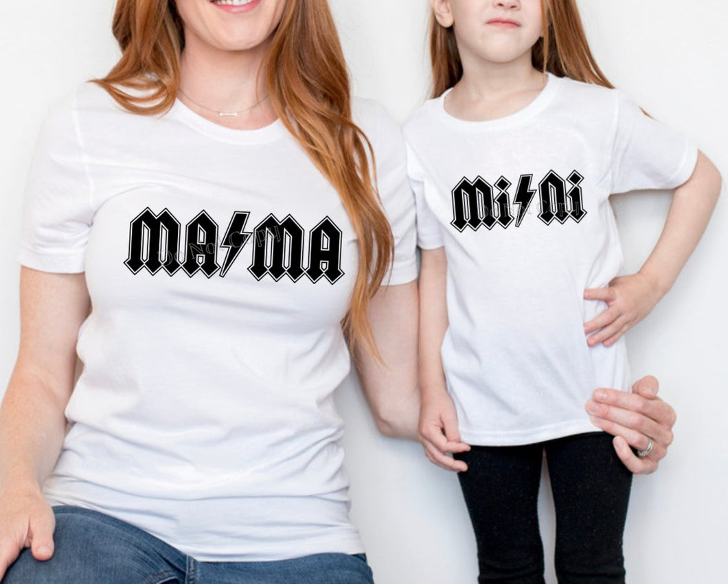 PO SHIPS 2/2 Screen Print Transfer | Rock Mama Mini | Mom and Me