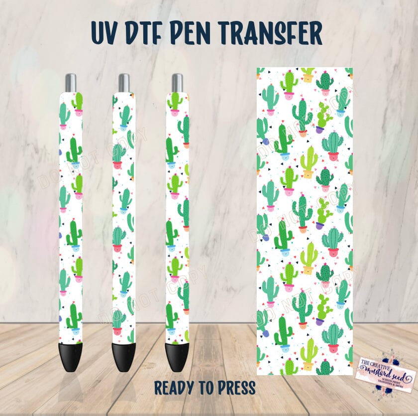PO SHIPS 3/8 Cactus Pen UV DTF Wrap
