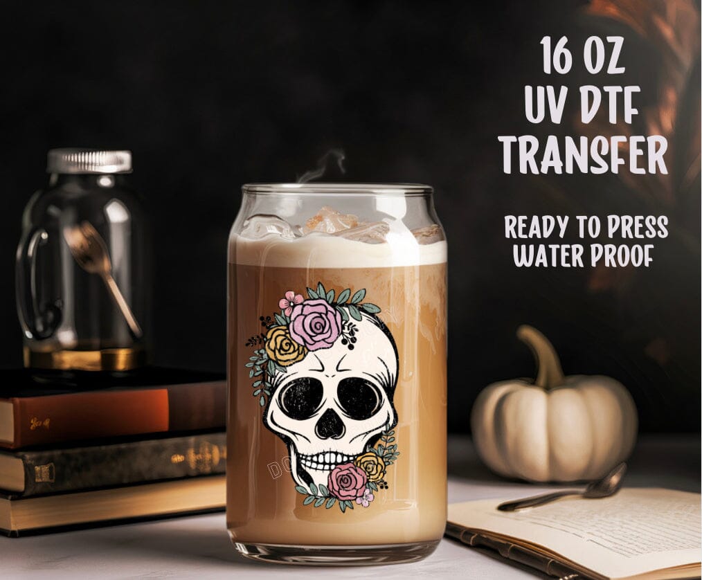 RTS Hippie Skeleton Halloween Skull | UV DTF 3.5