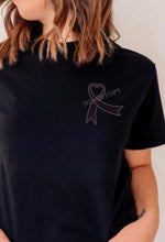 Load image into Gallery viewer, RTS Rhinestone Transfer | Pocket Size Breast Cancer Ribbon (Pink and Clear Stone)
