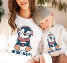 Load image into Gallery viewer, RTS Screen Print Transfer | Merry Mama Mini Penguin | Adult and Youth (HIGH HEAT)
