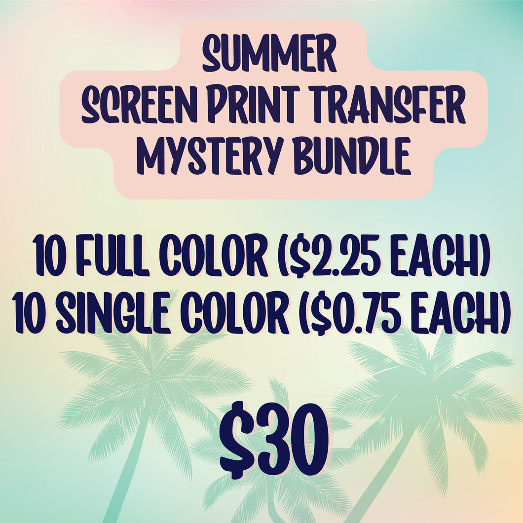 Summer Mystery Screen Print Transfer Bundle